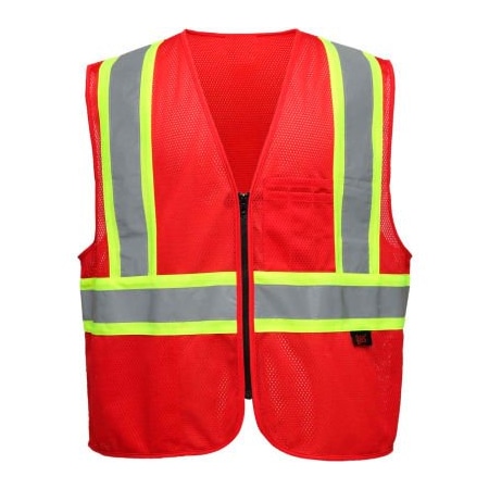 Gss Safety GSS Safety Enhanced Visibility Multi-Color Vest-Red-L/XL 3134-LG/XL